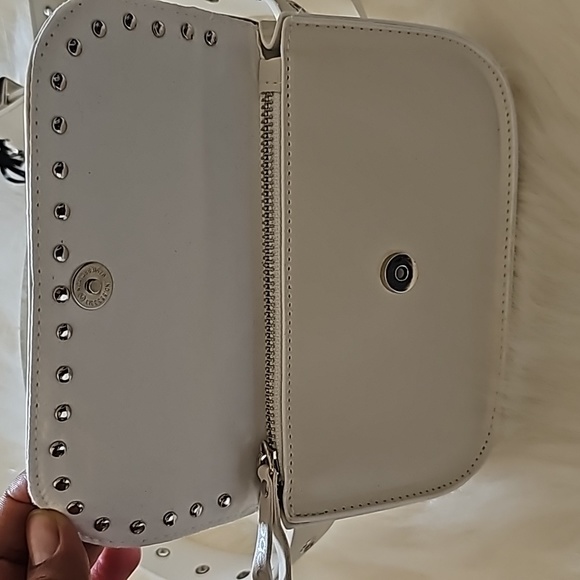 bebe Belt Bag White with Bling Stones 2X - Picture 6 of 7